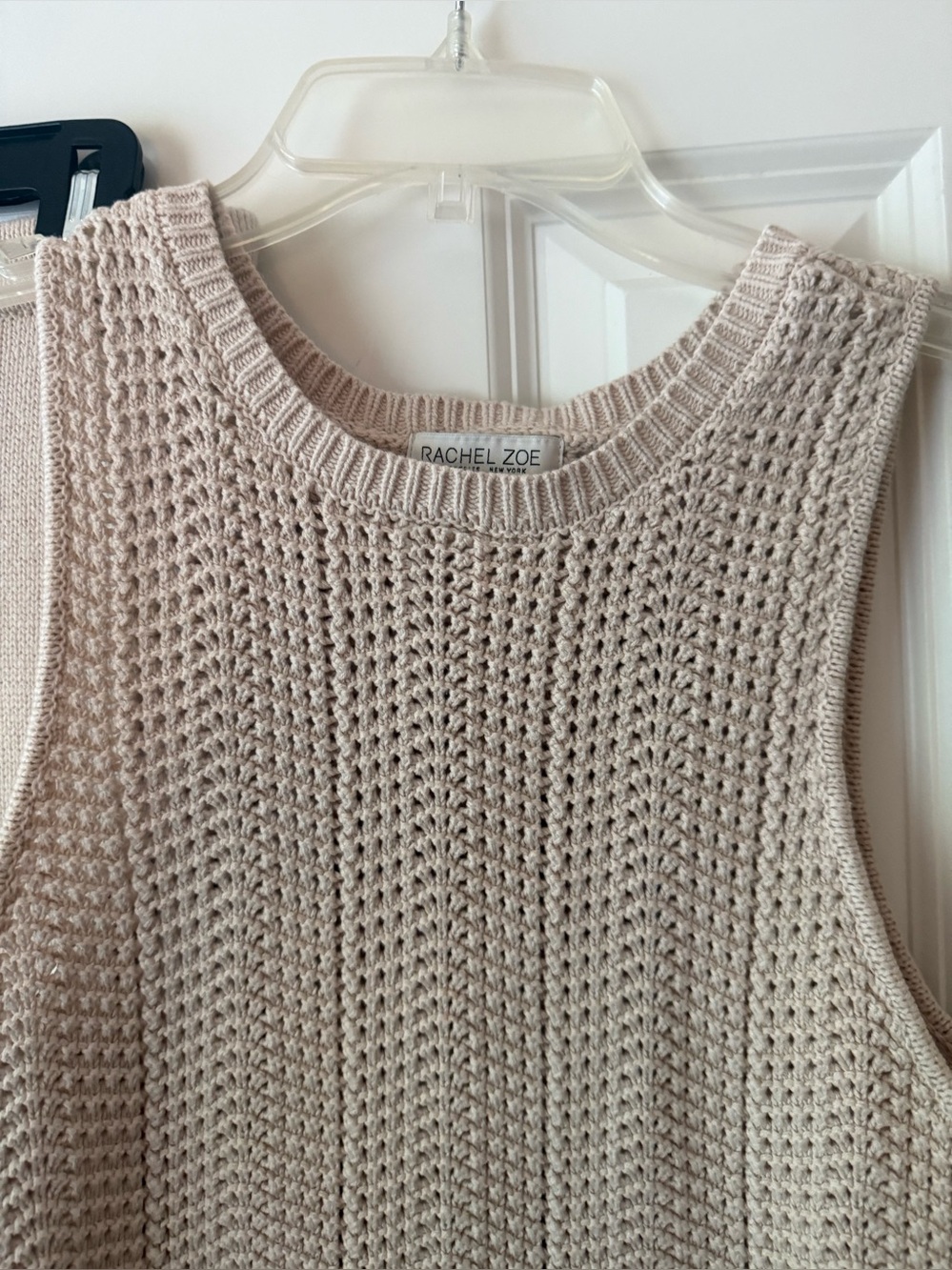 Rachel Zoe Cotton-Blend Open-Knit Sweater Top and Skirt Set Sz M - Picture 3 of 15